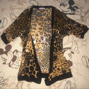 Leopard print cardigan. Size medium